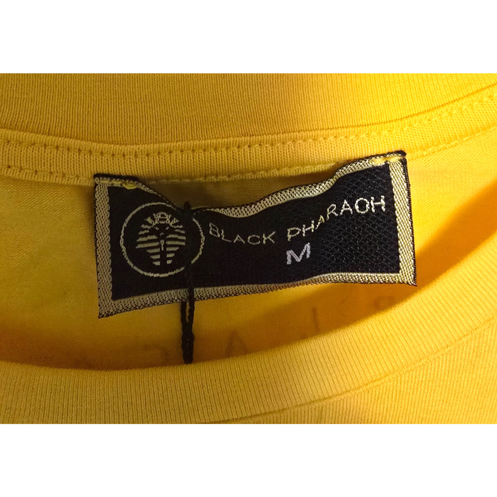 Black Pharaoh Mens Medium Yellow Skull $100 Bill Rhinestone Graphic Tee NWT - Picture 5 of 5